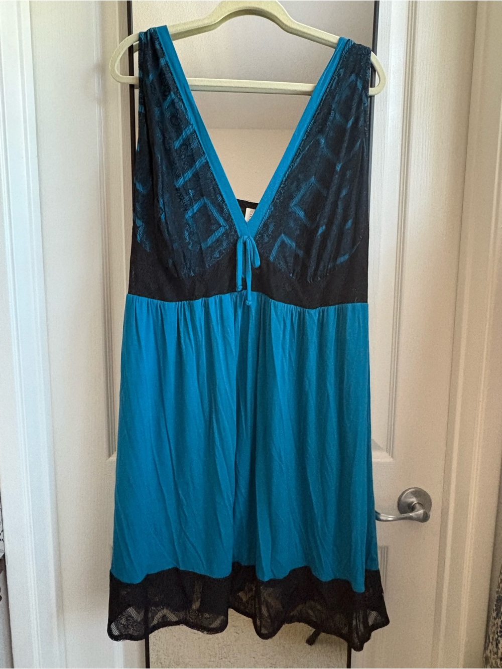 Cacique Teal Nighty with Lace Robe